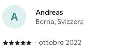 Recensione 5 stelle di Andreas — ospite da Berna, Svizzera