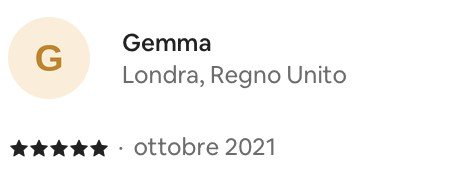 Recensione 5 stelle di Gemma — ospite da Londra, Regno Unito