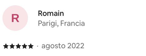 Recensione 5 stelle di Romain — ospite da Parigi, Francia