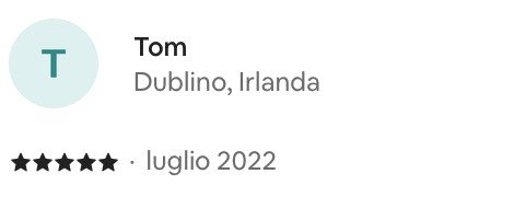 Recensione 5 stelle di Tom — ospite da Dublino, Irlanda